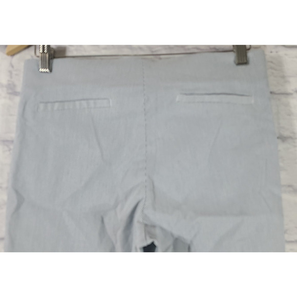 Kenar Capri Pull-On Pants Women's 8 Blue White Casual Elastic Waist Pinstripe - Picture 5 of 7